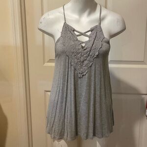 Altar'd State Gray Lace Camisole Top